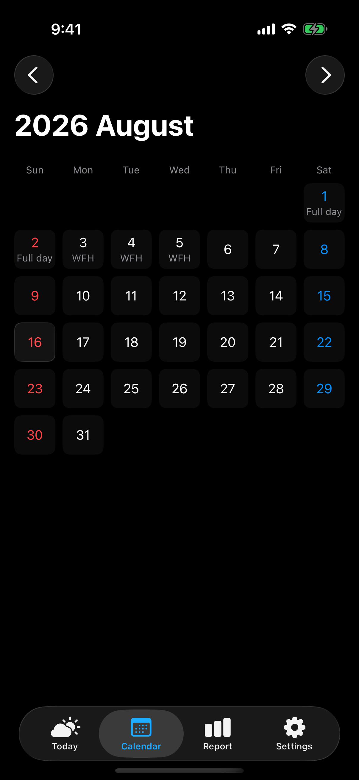Officast calendar